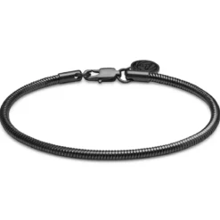 Essentials | 3 mm spiżowo-czarna bransoletka wężyk
