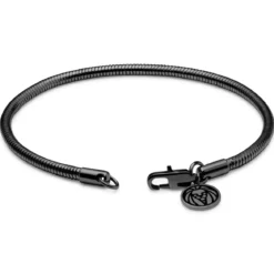 Essentials | 3 mm spiżowo-czarna bransoletka wężyk
