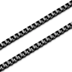 Essentials | 3 mm spiżowo-czarna bransoletka kostka kwadratowa