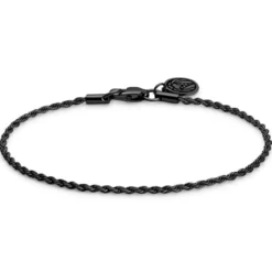 Essentials | 2 mm spiżowo-czarna bransoletka linka