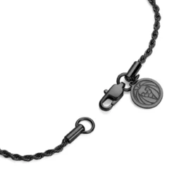 Essentials | 2 mm spiżowo-czarna bransoletka linka