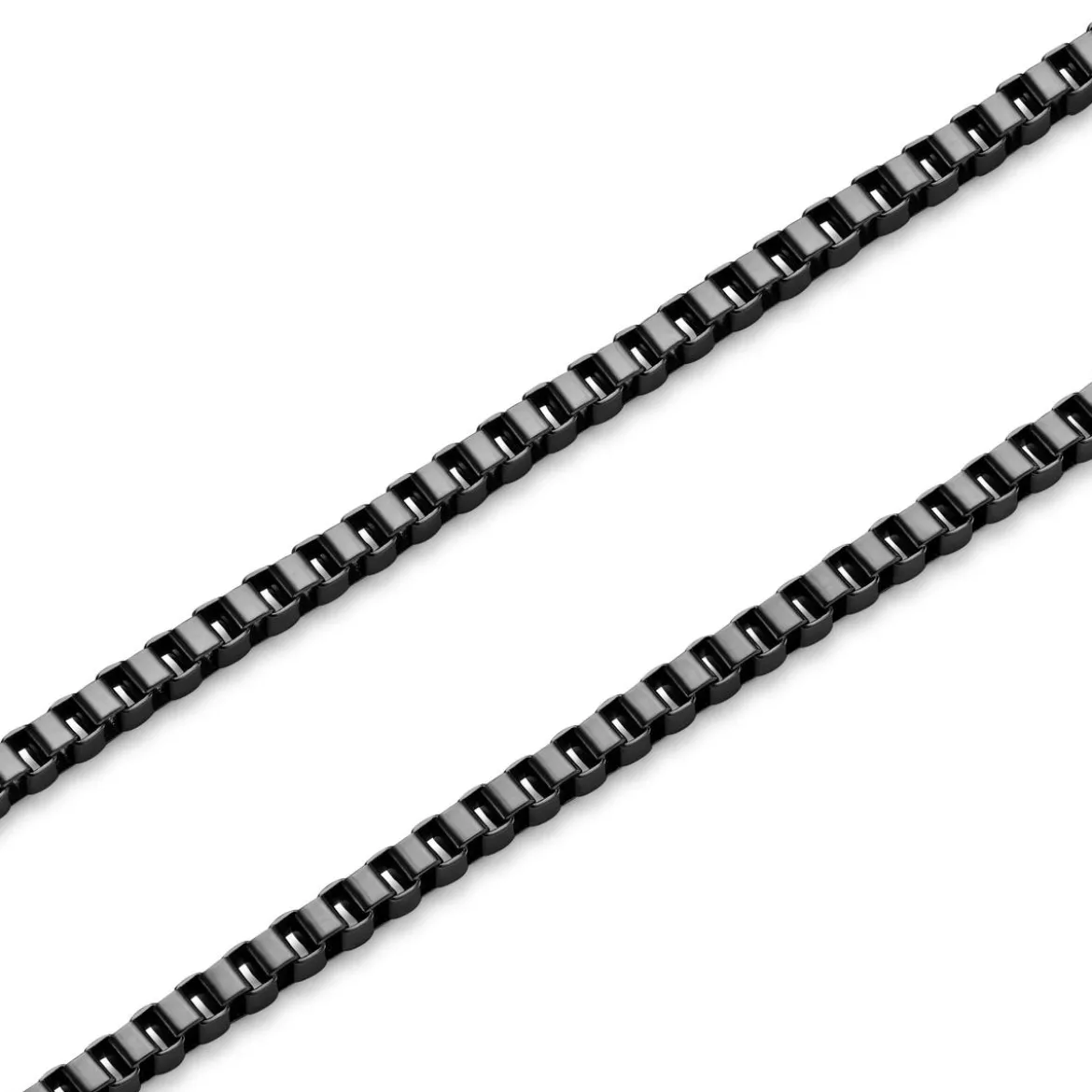 Essentials | 2 mm spiżowo-czarna bransoletka kostka kwadratowa
