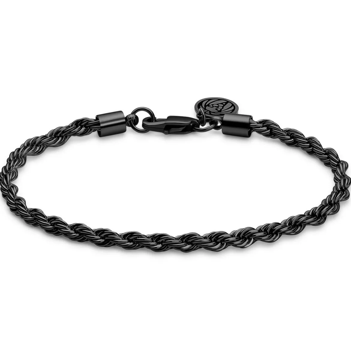 Essentials | 4 mm spiżowo-czarna bransoletka linka