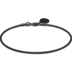 Essentials | 2 mm spiżowo-czarna bransoletka wężyk