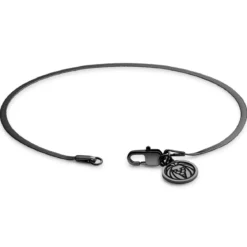 Essentials | 2 mm spiżowo-czarna bransoletka jodełka