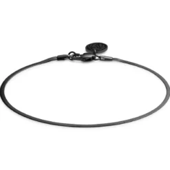 Essentials | 2 mm spiżowo-czarna bransoletka jodełka