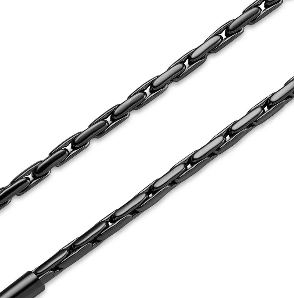 Essentials | 3 mm spiżowo-czarna bransoletka kostka