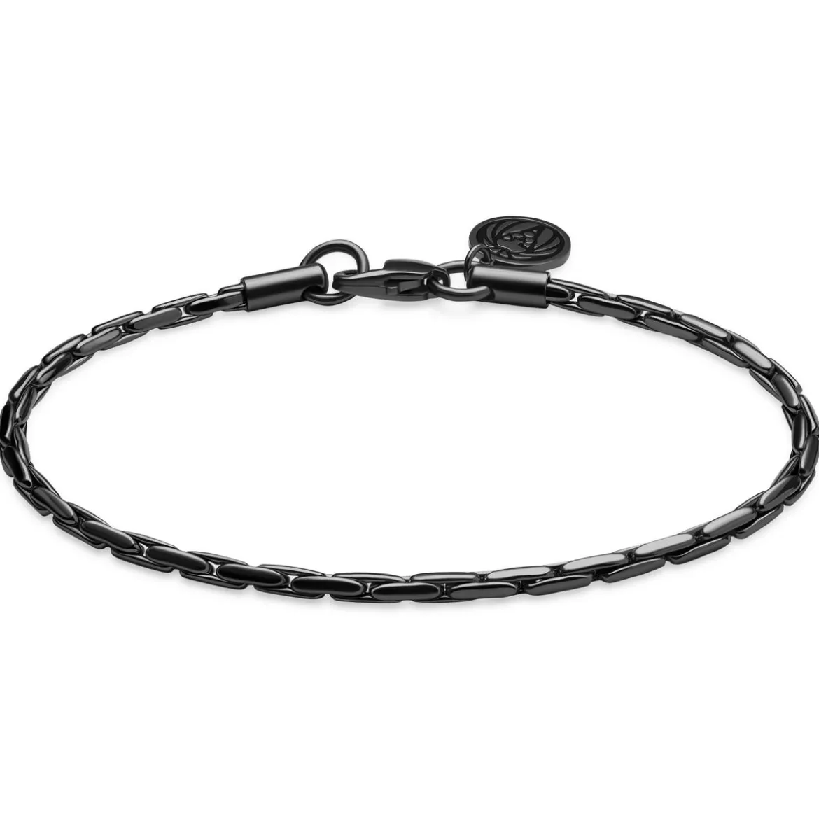 Essentials | 3 mm spiżowo-czarna bransoletka kostka
