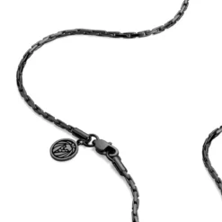 Essentials | 2 mm spiżowo-czarny naszyjnik kostka