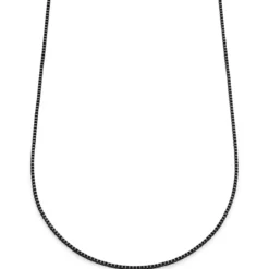 Essentials | 2 mm spiżowo-czarny naszyjnik kostka kwadratowa