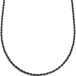 Essentials | 4 mm spiżowo-czarny naszyjnik linka