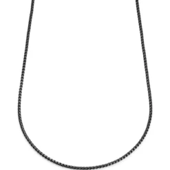 Essentials | 3 mm spiżowo-czarny naszyjnik kostka zakrzywiona