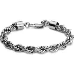 Essentials | 8 mm srebrzysta bransoletka linka