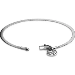 Essentials | 3 mm srebrzysta bransoletka jodełka