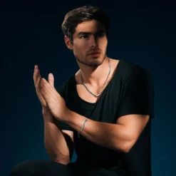 Essentials | 6 mm srebrzysta bransoletka jodełka