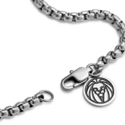 Essentials | 3 mm srebrzysta bransoletka kostka zakrzywiona