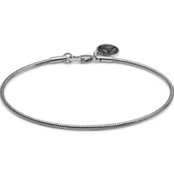 Essentials | 2 mm srebrzysta bransoletka wężyk