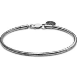 Essentials | 3 mm srebrzysta bransoletka wężyk