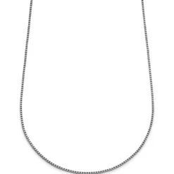 Essentials | 2 mm srebrzysty naszyjnik kostka kwadratowa