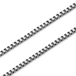 Essentials | 2 mm srebrzysty naszyjnik kostka kwadratowa