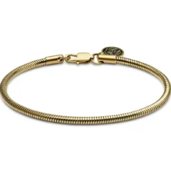 Essentials | 3 mm złocista bransoletka wężyk