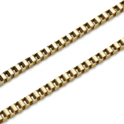 Essentials | 3 mm złocisty naszyjnik kostka kwadratowa