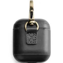 Etui na AirPods Gen 2 | Czarne | Skóra