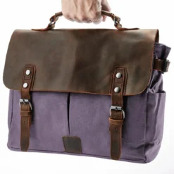 Fioletowa Torba Listonoszka W Stylu Vintage