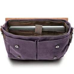 Fioletowa Torba Listonoszka W Stylu Vintage