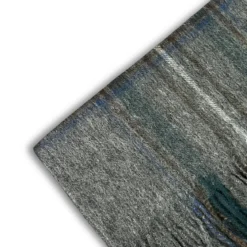 Highlands | Wełniany szalik w szaro-niebieską kratę inspirowany stylem myśliwskim