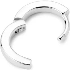 Huggie | 7 mm cienki płaski kolczyk kółeczko ze srebra próby 925