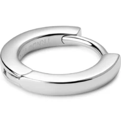 Huggie | 8 mm cienki płaski kolczyk kółeczko ze srebra próby 925