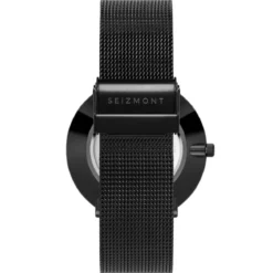 Instant | Minimalistyczny zegarek czarno-biały z siatkową bransoletą