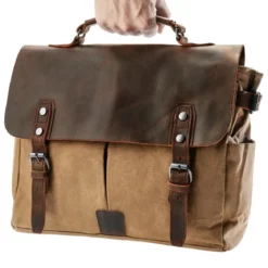 Jasnobrązowa Torba Listonoszka W Stylu Vintage