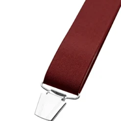 Jednolite burgundowe szelki na klipsy