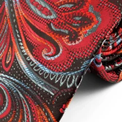 Jedwabny krawat w kwiecisty wzór paisley