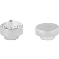 Kolczyk magnetyczny z przezroczystym kryształem 6 mm