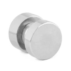 Kolczyk magnetyczny z przezroczystym kryształem 6 mm