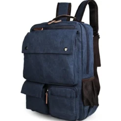 Kompaktowy plecak w kolorze niebieskiego dżinsu