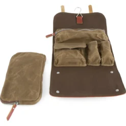 Kosmetyczka khaki z woskowanego płótna Grover