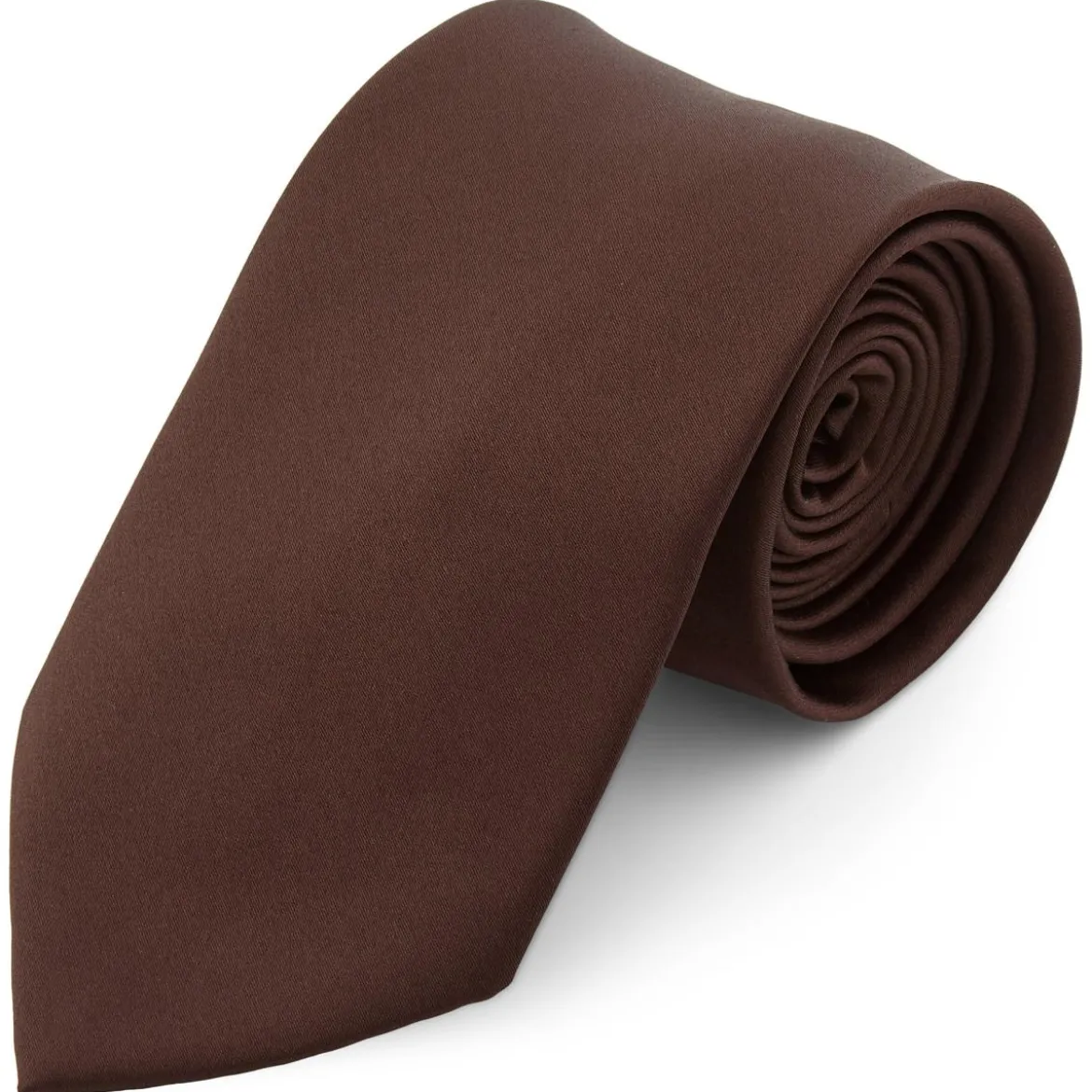 Krawat w kolorze ciemnobrązowym 8 cm Basic