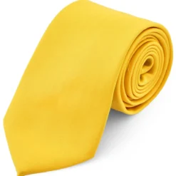 Krawat w kolorze kanarkowym 8 cm Basic