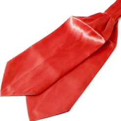Krawat w kolorze lśniącej czerwieni 8 cm Basic