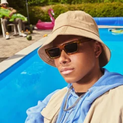 Lacuna | Piaskowy bawełniany kapelusz bucket hat