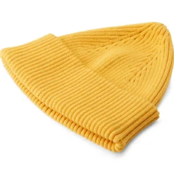 Lekka żółta beanie z bawełny organicznej Kevin Kite