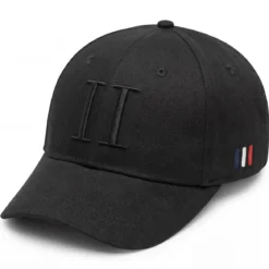 Les Deux | Całkowicie czarna czapka z daszkiem Baseball Cap Suede II