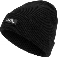 Les Deux | Czarna czapka beanie Wayne z logo