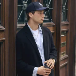 Les Deux | Granatowa czapka z daszkiem Baseball Cap Suede II