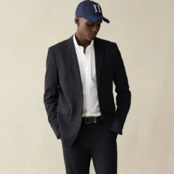 Les Deux | Granatowa czapka z daszkiem Baseball Cap Suede II