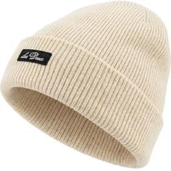 Les Deux | Kremowa czapka beanie Wayne z logo